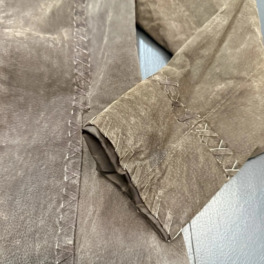 Kasper Women's  Leather Jacket Size Small Cottagecore‎ Hippie Boho